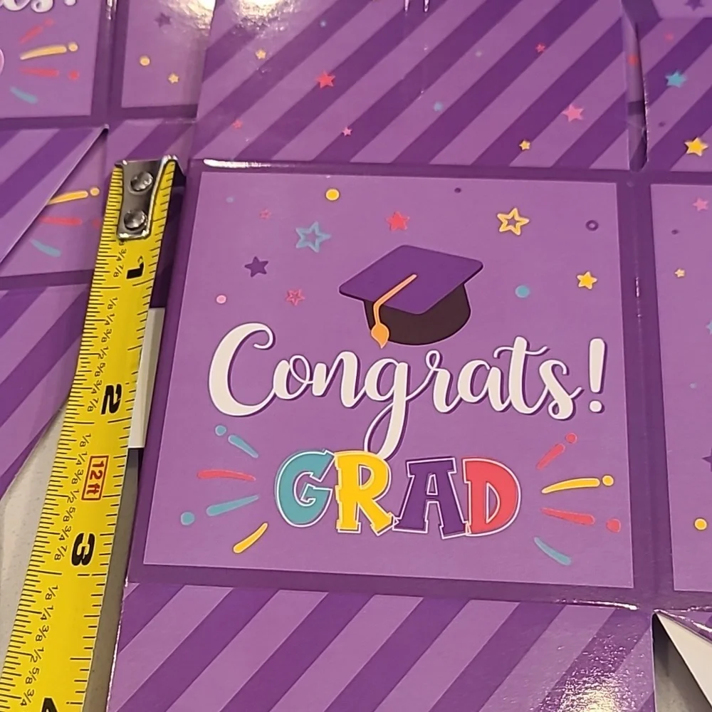 Graduation Party Favor Boxes - Blue and Purple 8